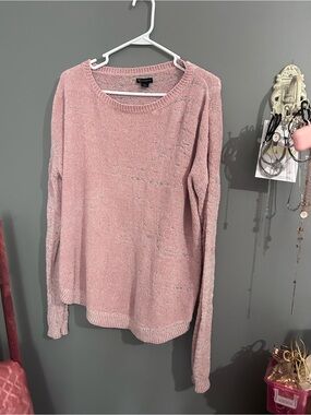 Soft Knit Crewneck Sweater - Blush Pink